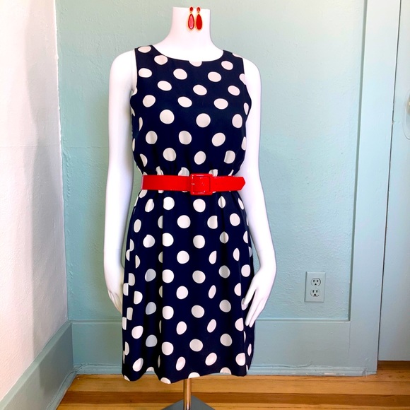 J Crew Dress with Belt and Earrings 2 - Picture 1 of 6